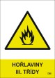 Bezpe�nostn� tabulka 
Ho�laviny 3. t��dy