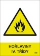 Bezpe�nostn� tabulka 
Ho�laviny 4. t��dy
